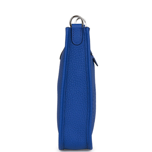 Luxury Hermes Evelyne TPM Bleu Royal Clemence Palladium Hardware