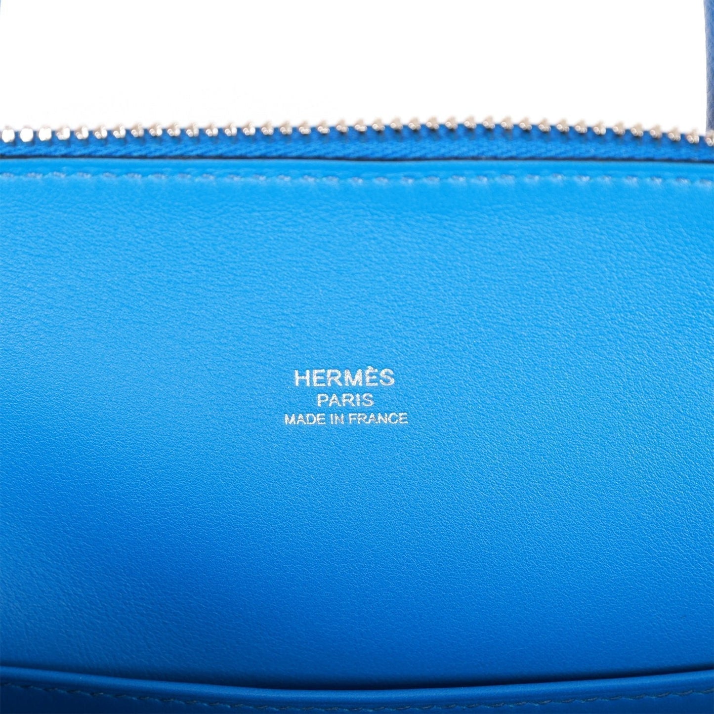 Luxury Hermes 1923 Bolide 25 Bleu France Epsom Palladium Hardware