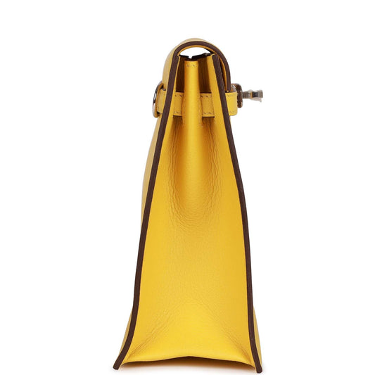 Luxury Hermes Kelly Danse Lime Evercolor Palladium Hardware