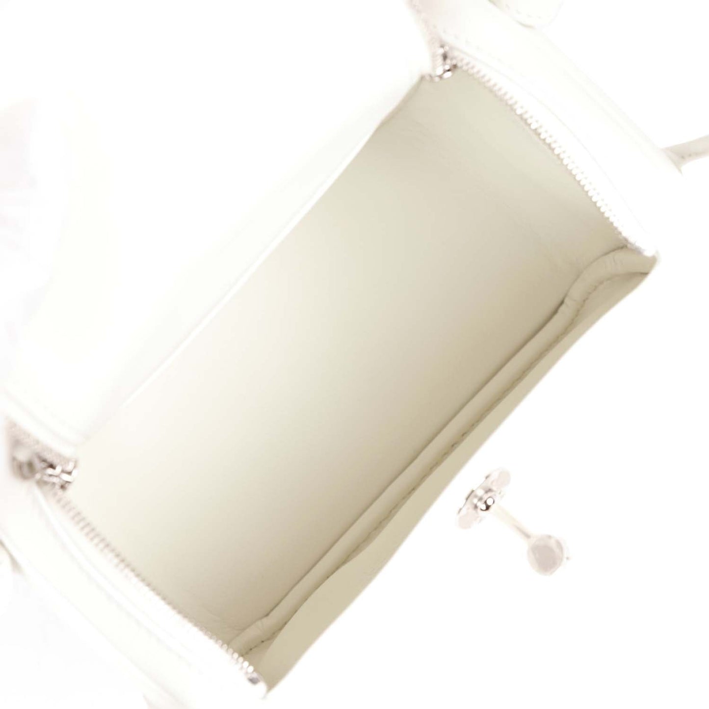 Luxury Hermes Mini Lindy White Swift Palladium Hardware