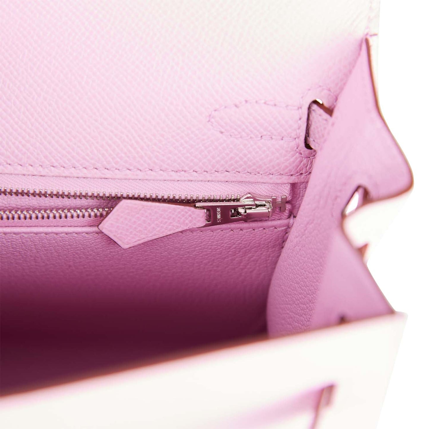 Luxury Hermes Kelly Sellier 25 Mauve Sylvestre Epsom Palladium Hardware