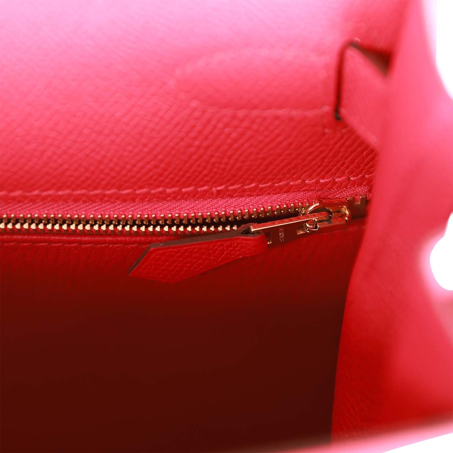Luxury Hermes Kelly Sellier 28 Rose Extreme Epsom Gold Hardware