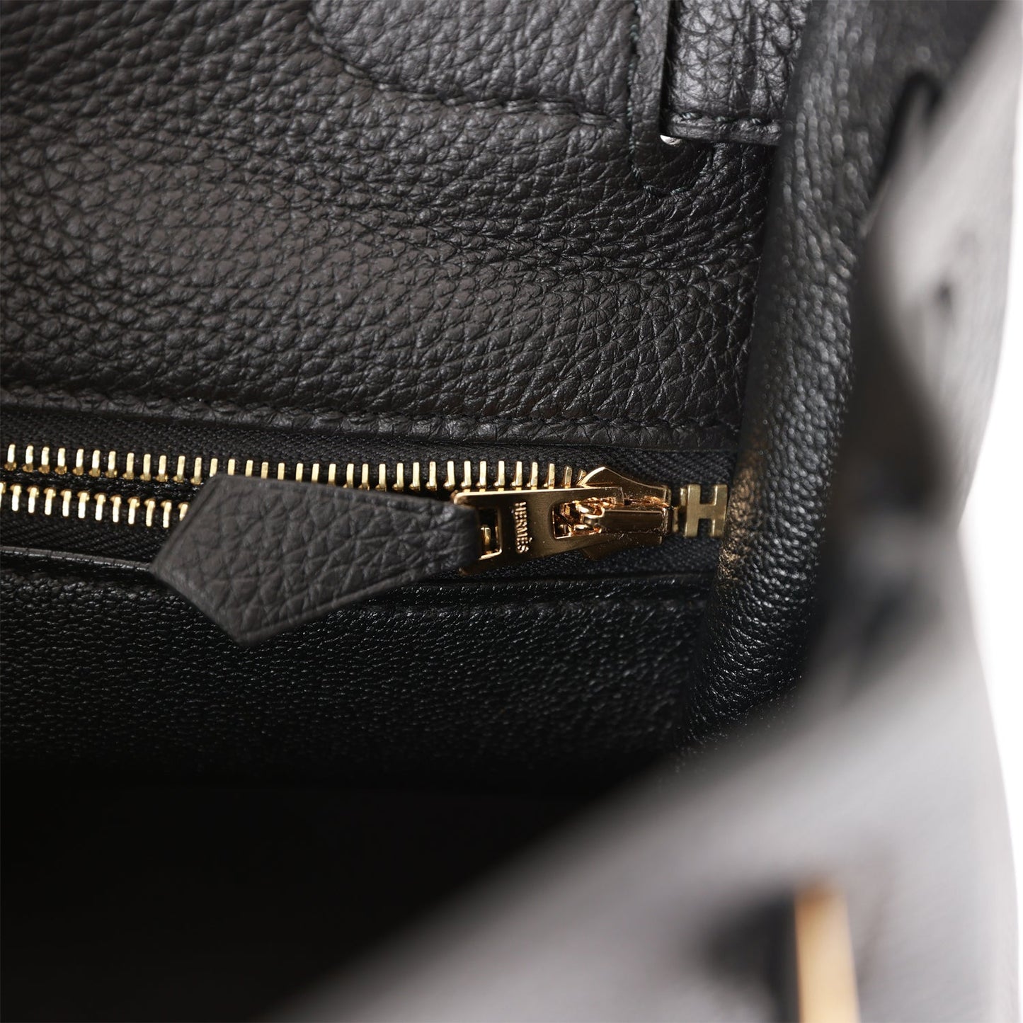 Luxury Hermes Kelly Retourne 28 Black Togo Gold Hardware