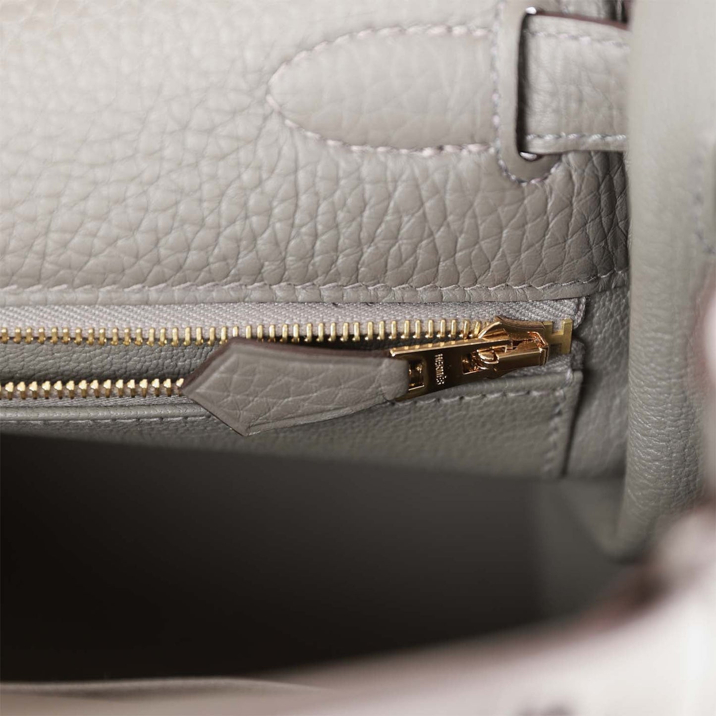 Luxury Hermes Kelly Retourne 28 Gris Meyer Clemence Gold Hardware