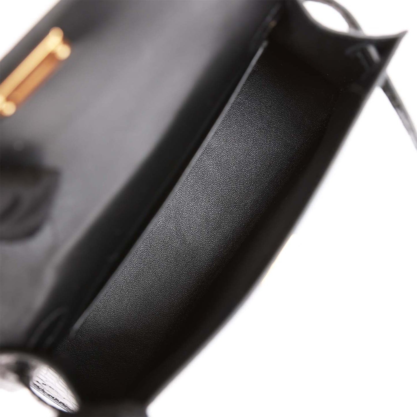 Luxury Hermes Kelly Sellier 20 Black Shiny Alligator Gold Hardware