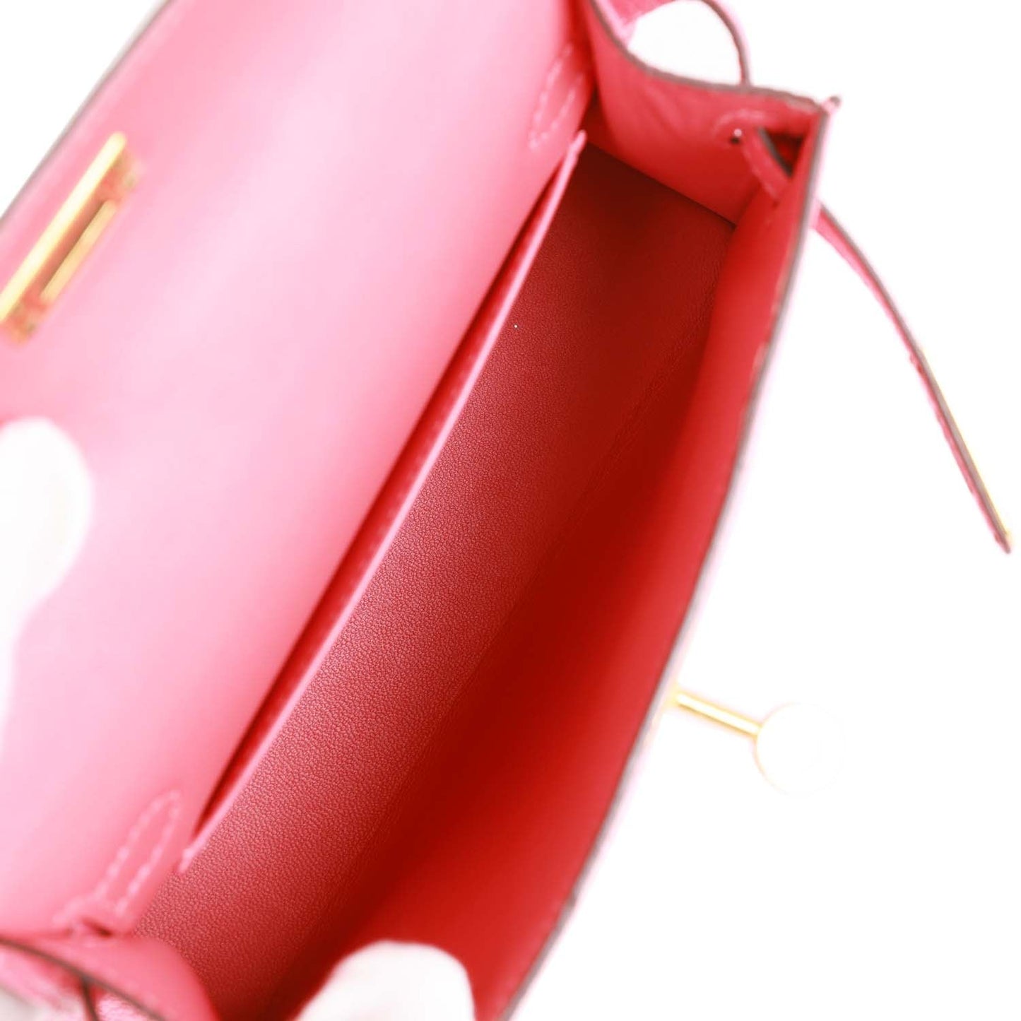 Top Quality Luxury Hermes Kelly Sellier 20 Rose Lipstick Chèvre Gold Hardware