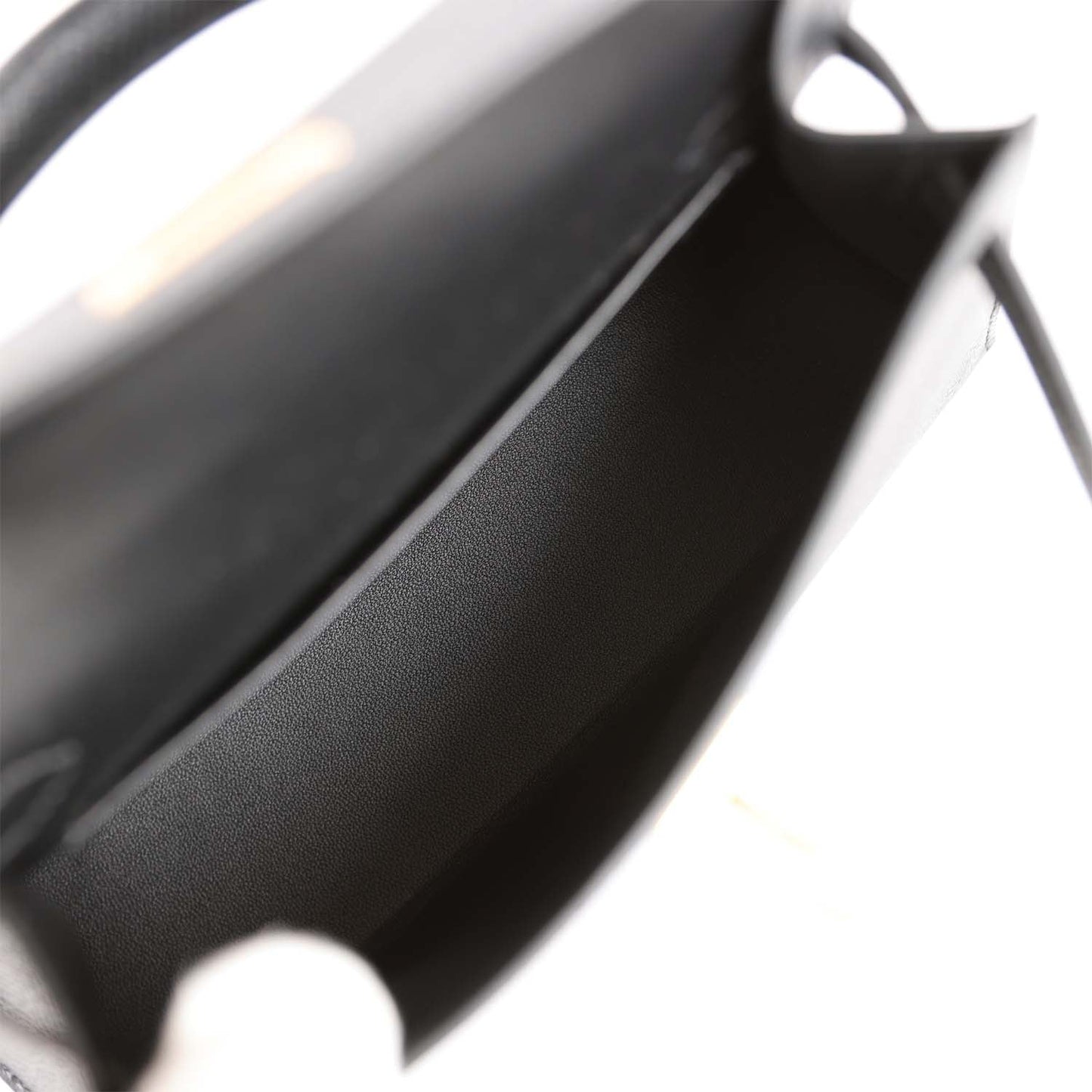 Luxury Hermes Kelly Sellier 20 Black Epsom Gold Hardware