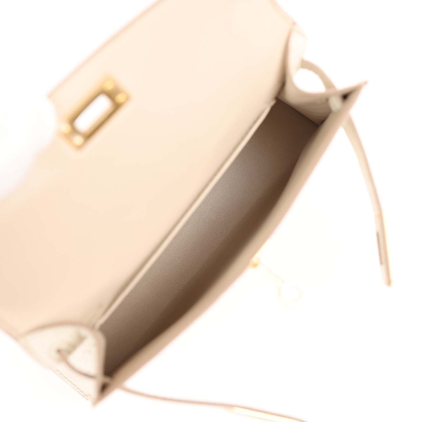 Luxury Hermes Kelly Sellier 20 Beton Mate Alligator Gold Hardware