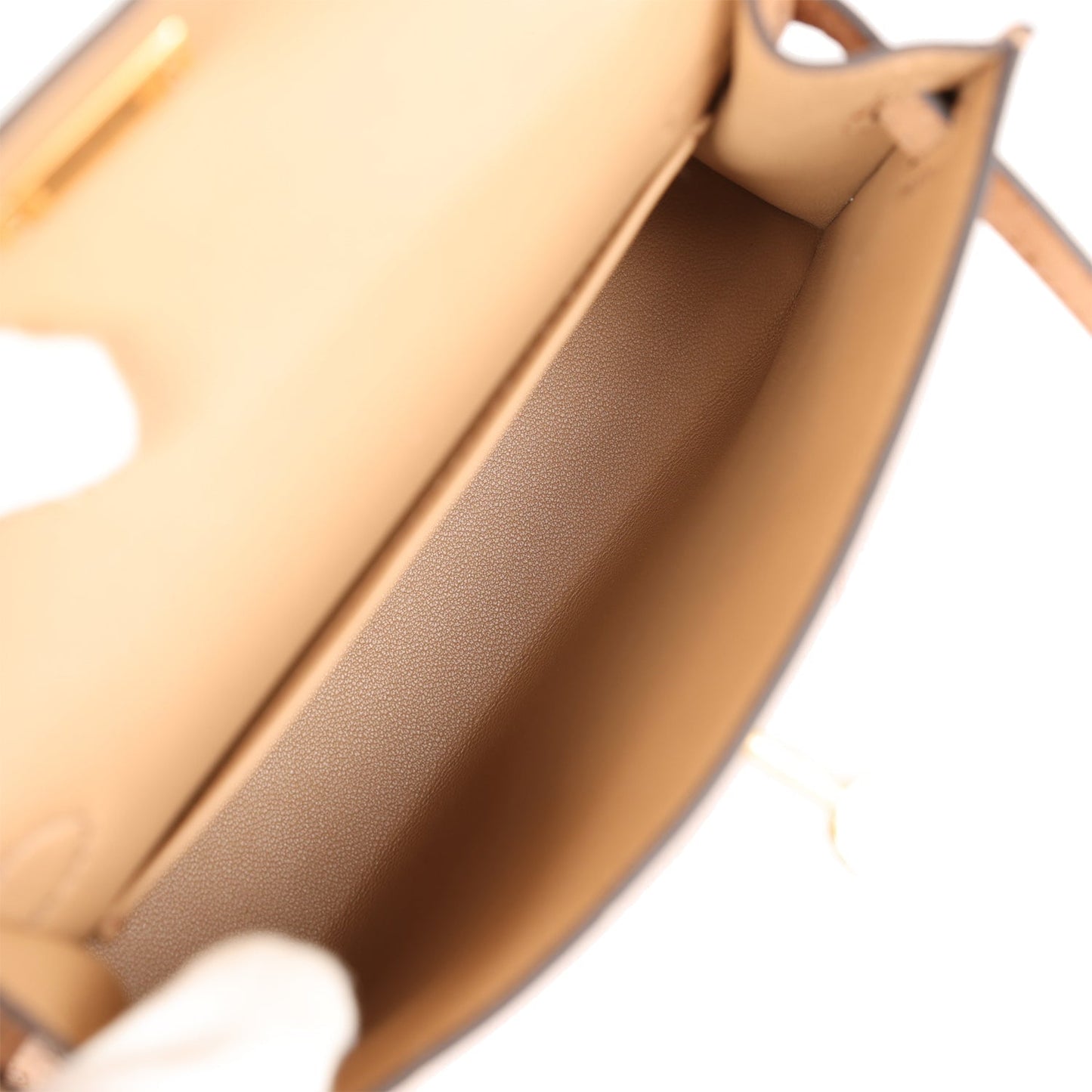 Luxury Hermes Kelly Sellier 20 Chai Ostrich Gold Hardware