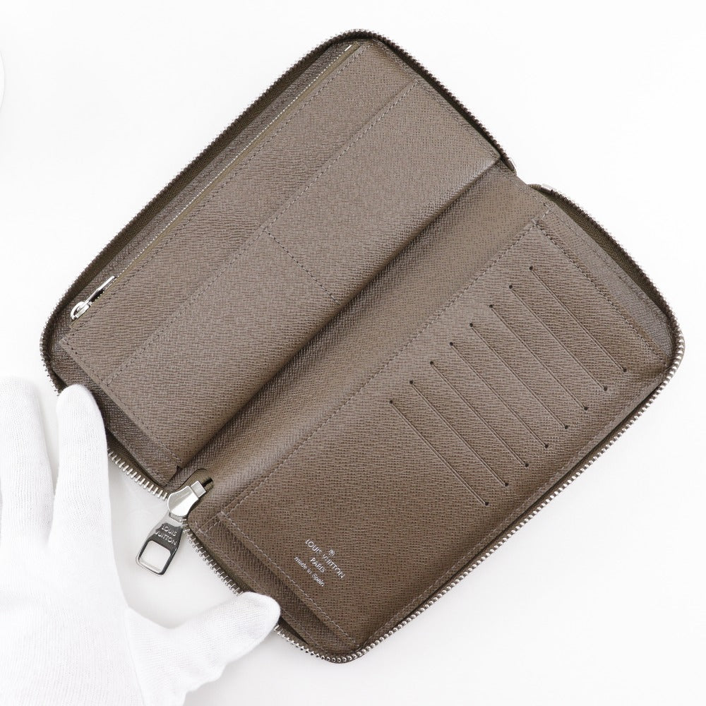LOUIS VUITTON Long Wallet Purse M60967 Epi Leather Brown Vertical Zippy wallet