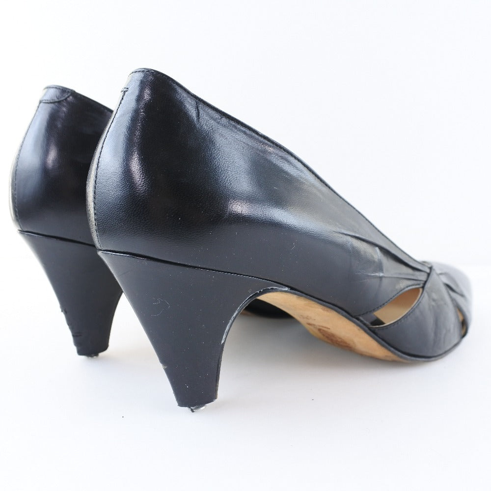 Luxury Gucci Trending 2025 Leather Side-Cut Pumps Black