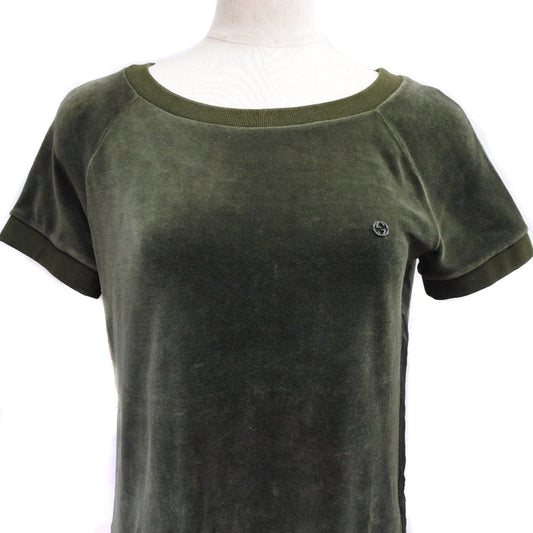 Luxury Gucci Trending 2025 Velour Side Line Dress Khaki