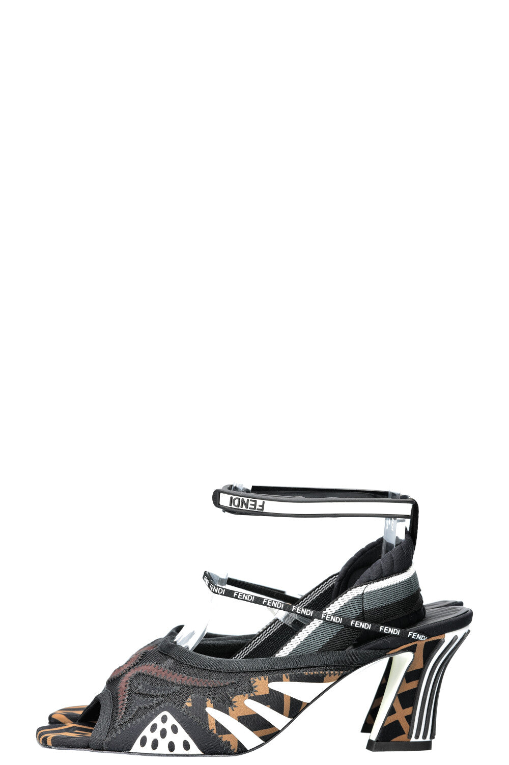 Luxury Fendi Freedom Patchwork Heels