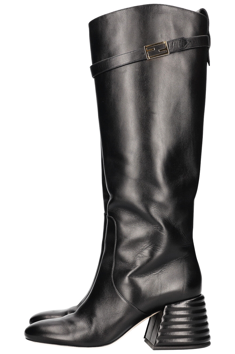 Luxury Fendi Promenade Boots Black Leather