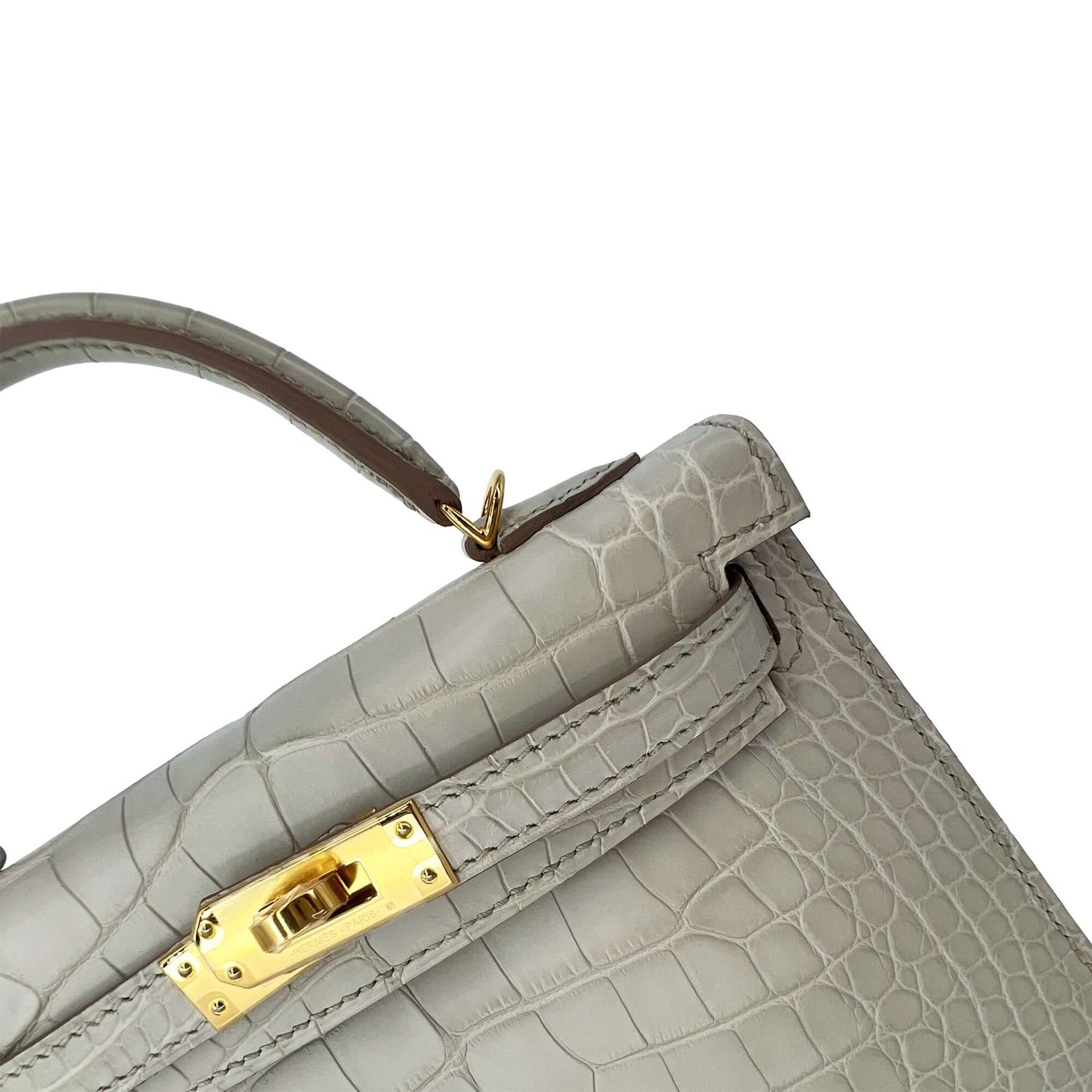 Top Quality Luxury Hermes Kelly Beton Matte Designer Bag K20 GHW