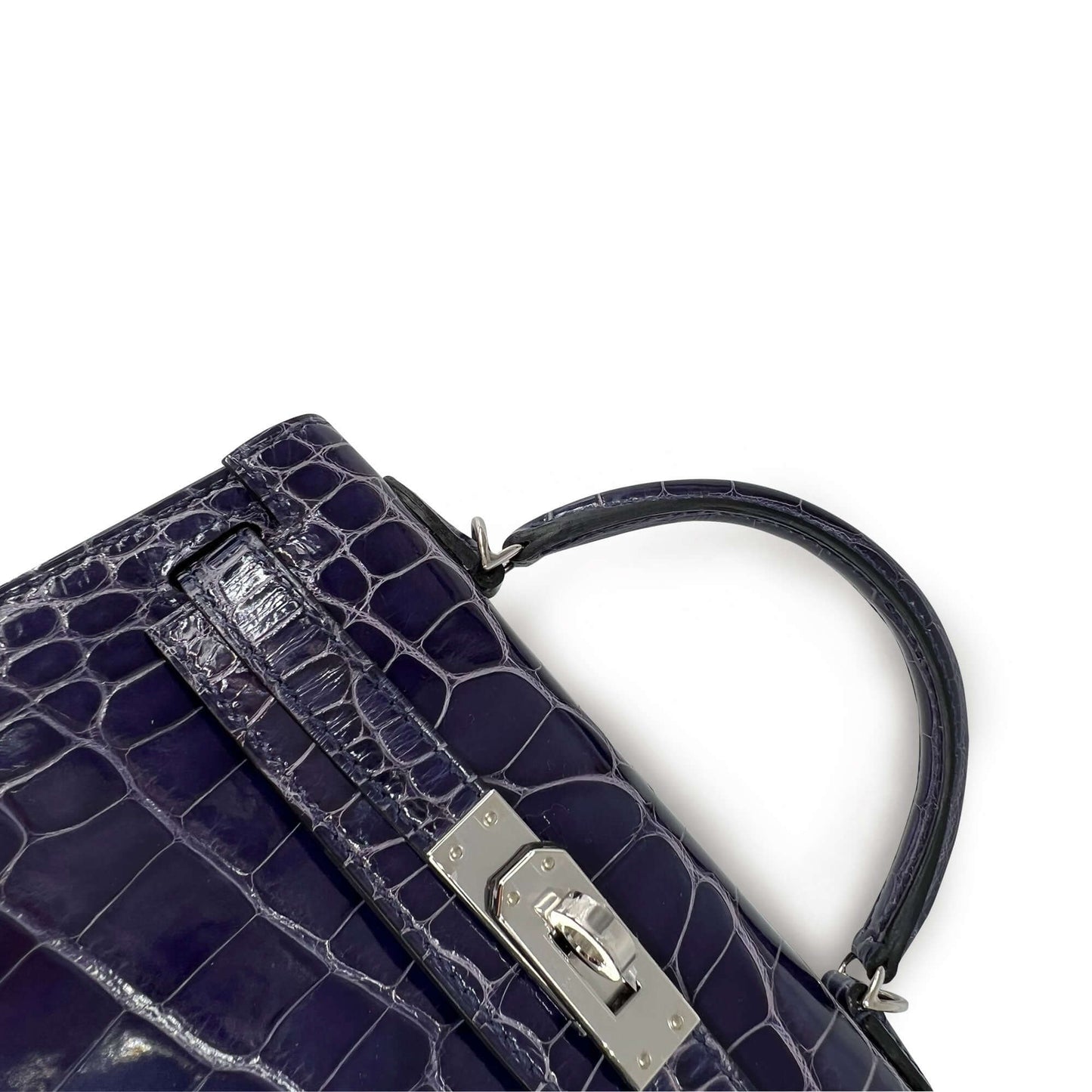 Top Quality Luxury Hermes Kelly Designer Bag in Bleu Encre Lisse K20 PHW