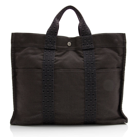 Luxury Hermes Canvas Herline MM Tote (SHF-22534)