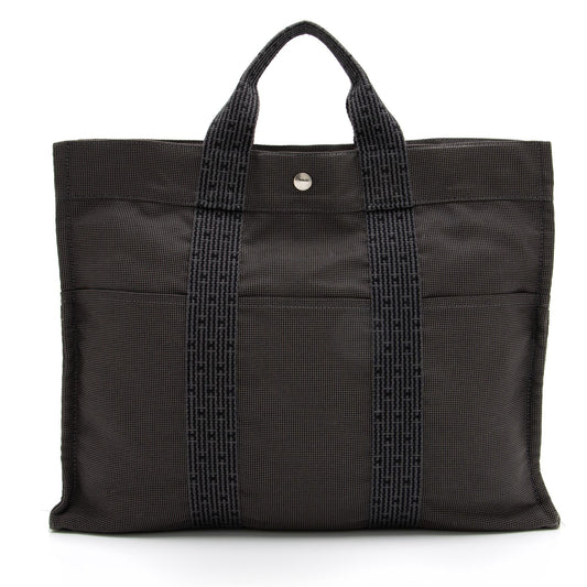 Luxury Hermes Canvas Herline MM Tote (SHF-23550)