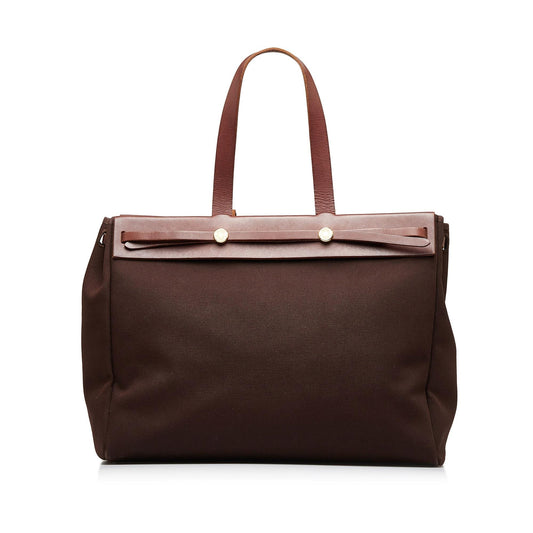 Luxury Hermes Herbag Cabas Toile GM (SHG-uQhl7B)