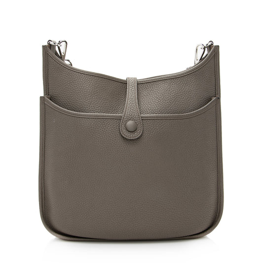 Luxury Hermes Taurillon Clemence Evelyne III PM Shoulder Bag (SHF-22515)
