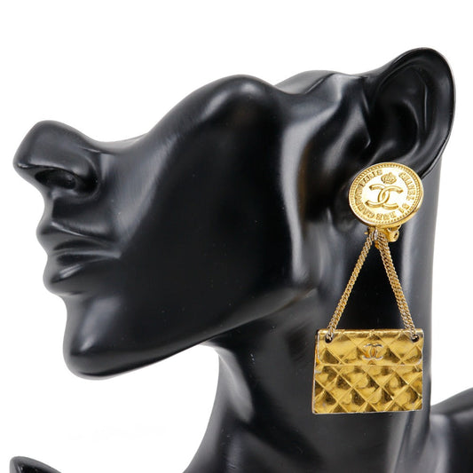 Chanel Gold Plated Earrings Vintage 93A