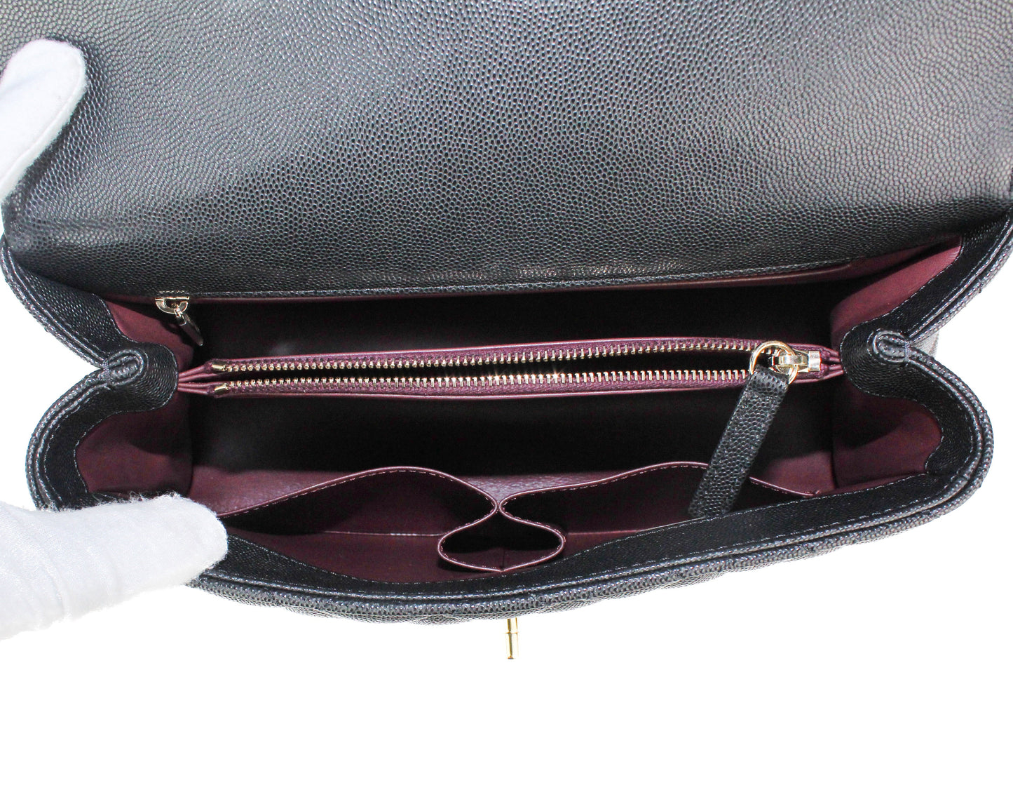 Chanel Medium Caviar Quilted Coco Top Handle Flap bag