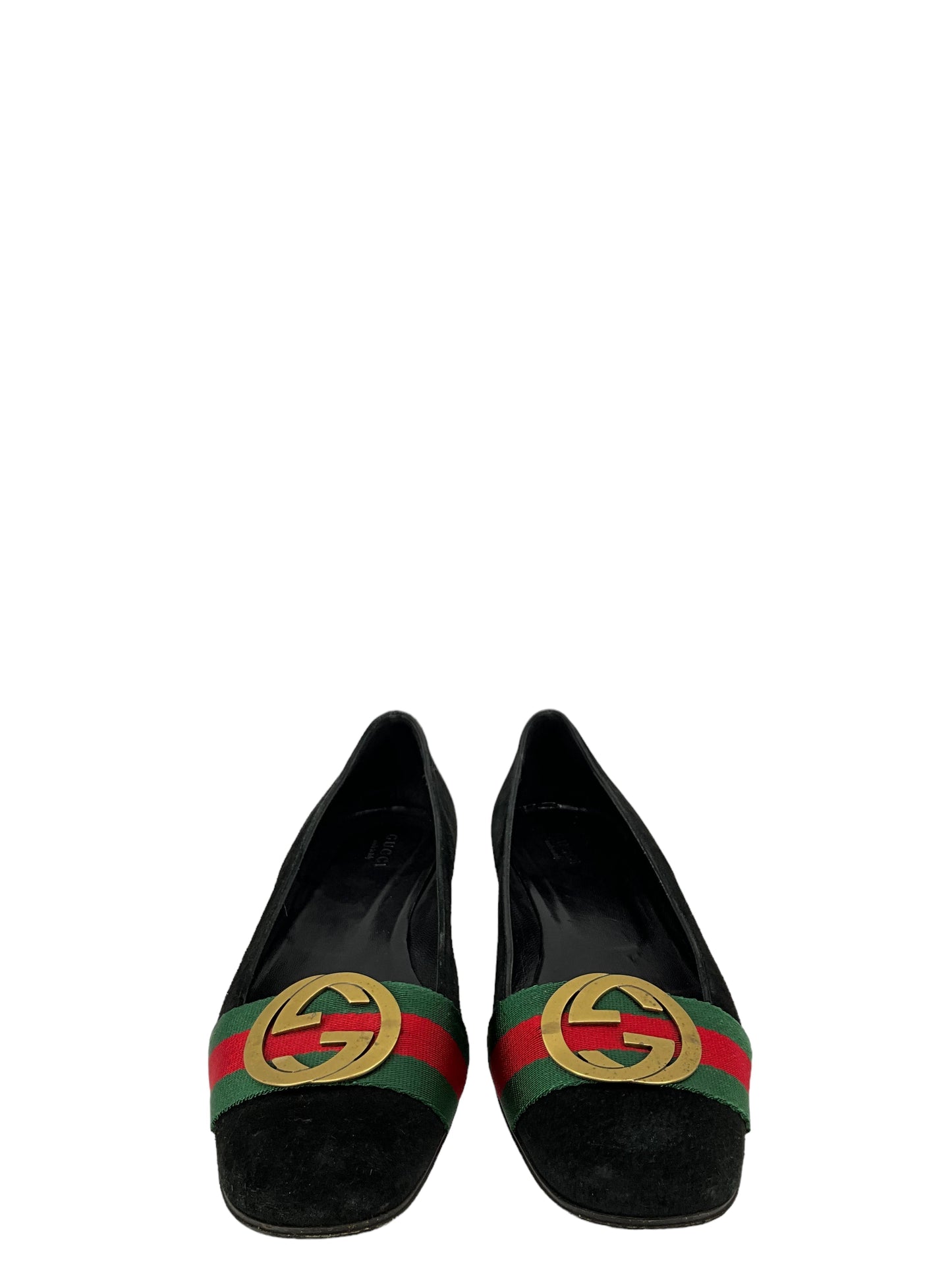 Luxury Gucci Trending 2025 Black Velvet Flats size 8