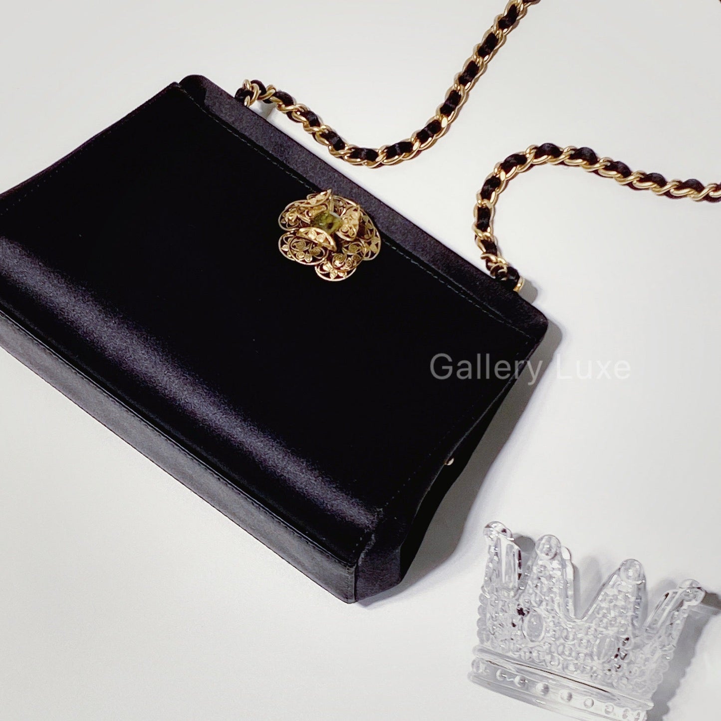 No.2143-Chanel Vintage Satin Shoulder Bag