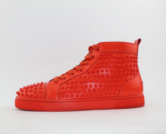 CHRISTIAN LOUBOUTIN LOUIS SPIKES HIGH TOP SNEAKER MEN SIZE 43