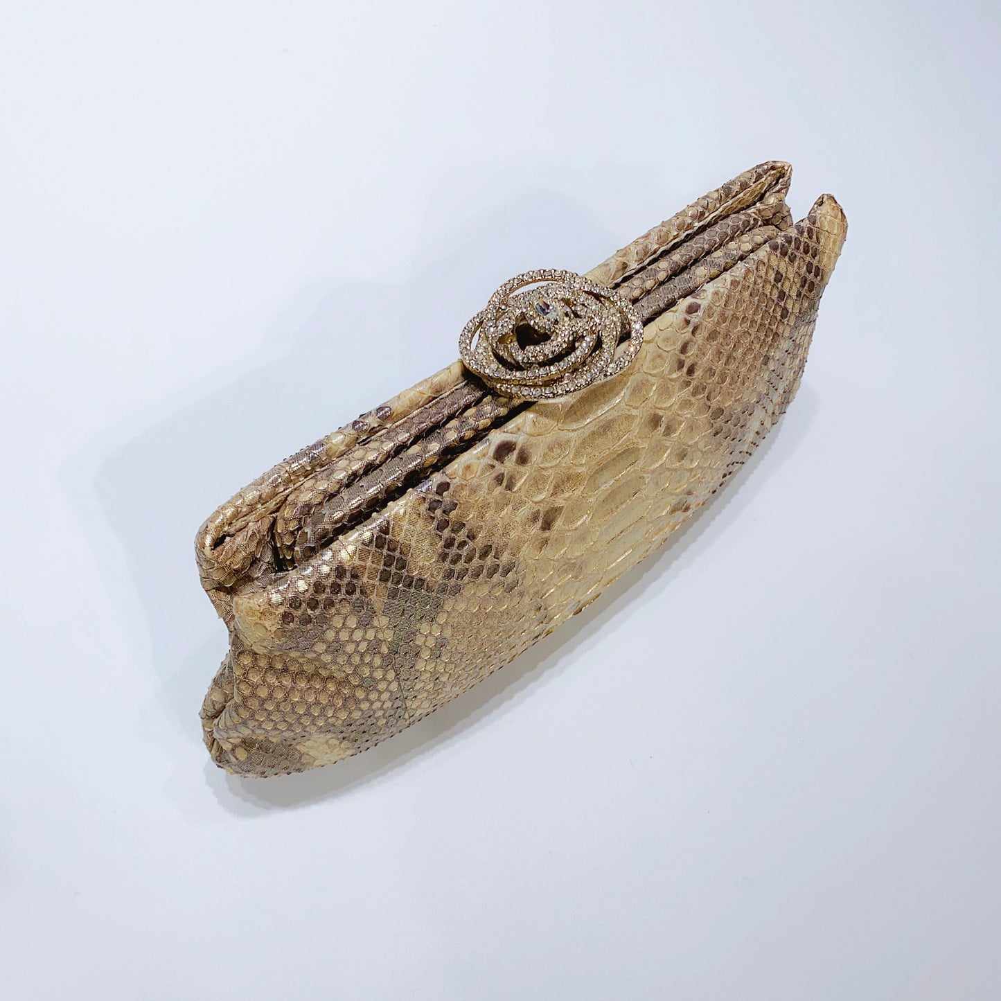 No.3830-Chanel Python Croisette Exotic Clutch Bag