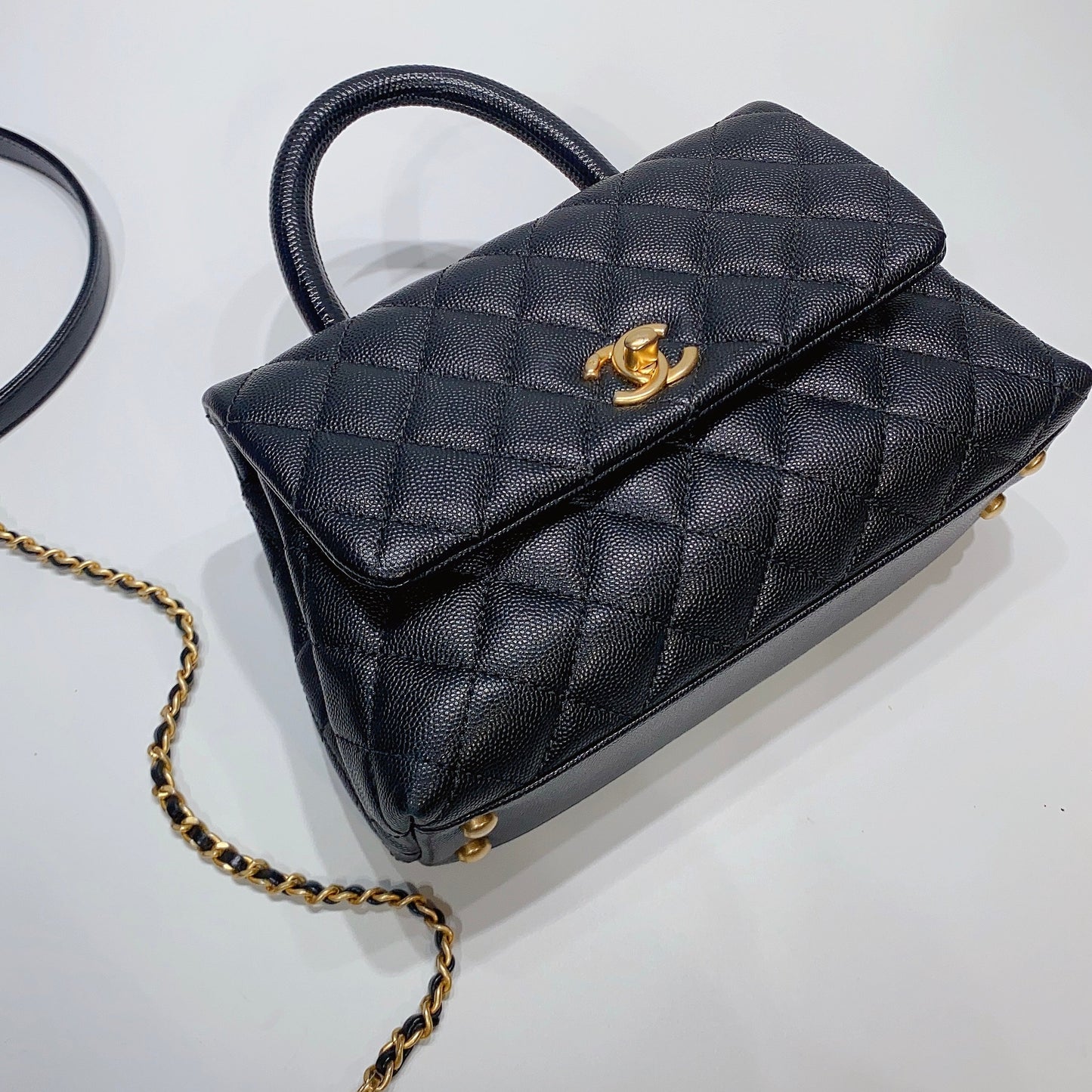 No.3762-Chanel Small Lizard Coco Handle