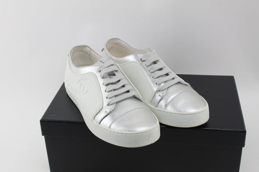 CHANEL PVC TWO TONE SNEAKERS size 37