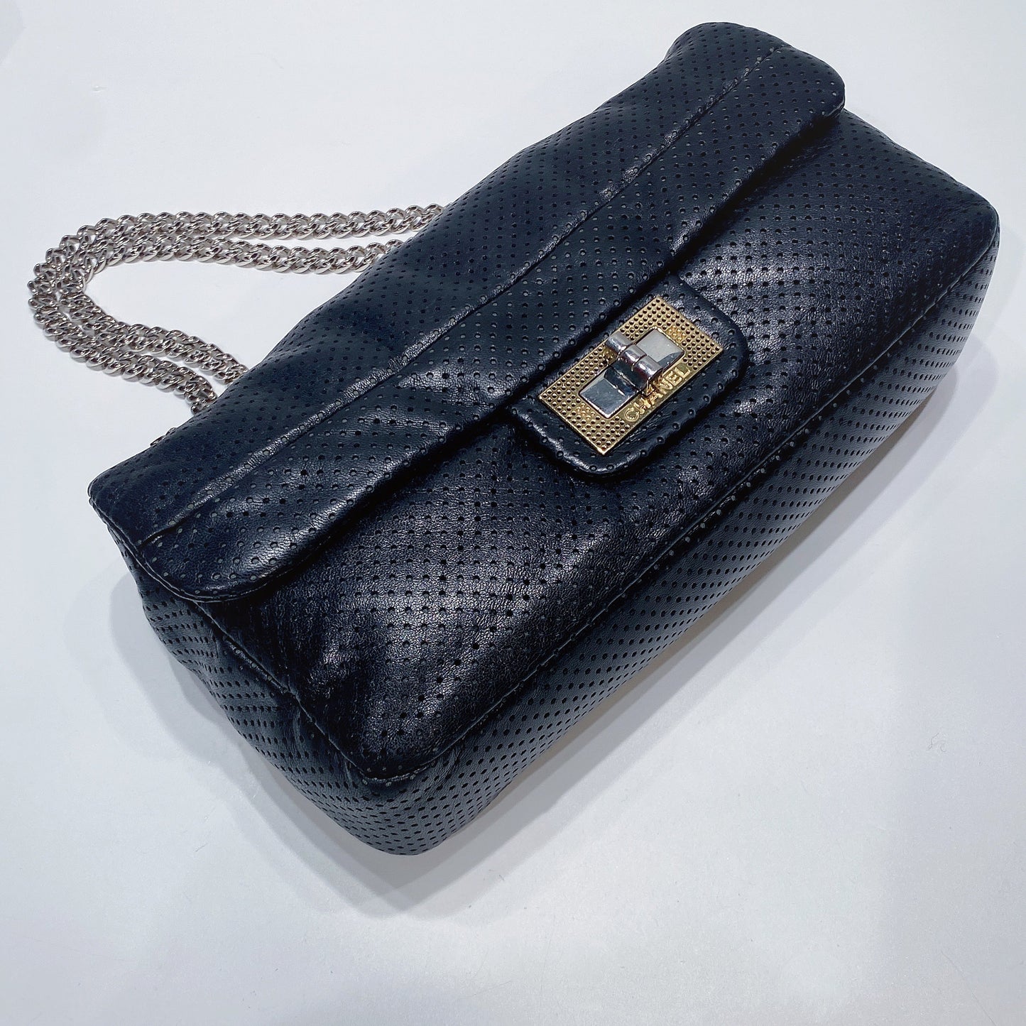 No.3660-Chanel Lambskin Perforated Leather Drill Flap Bag