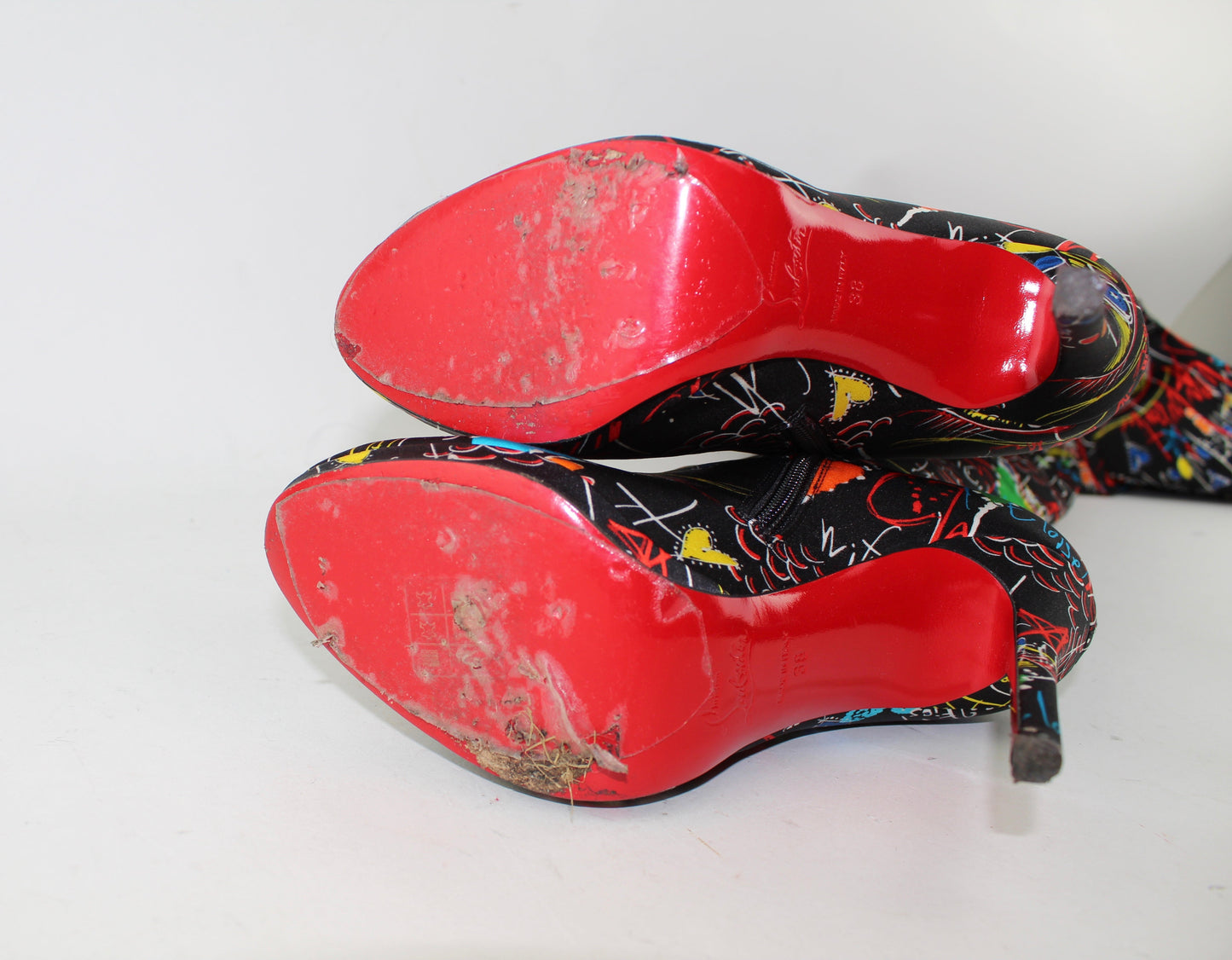CHRISTIAN LOUBOUTIN MOULIN NOIR 120mm SIZE 38
