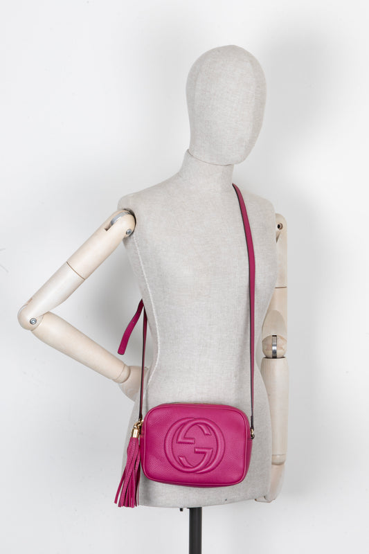 Luxury Gucci Trending 2025 Disco Soho Tassel Crossbody Bag Purple