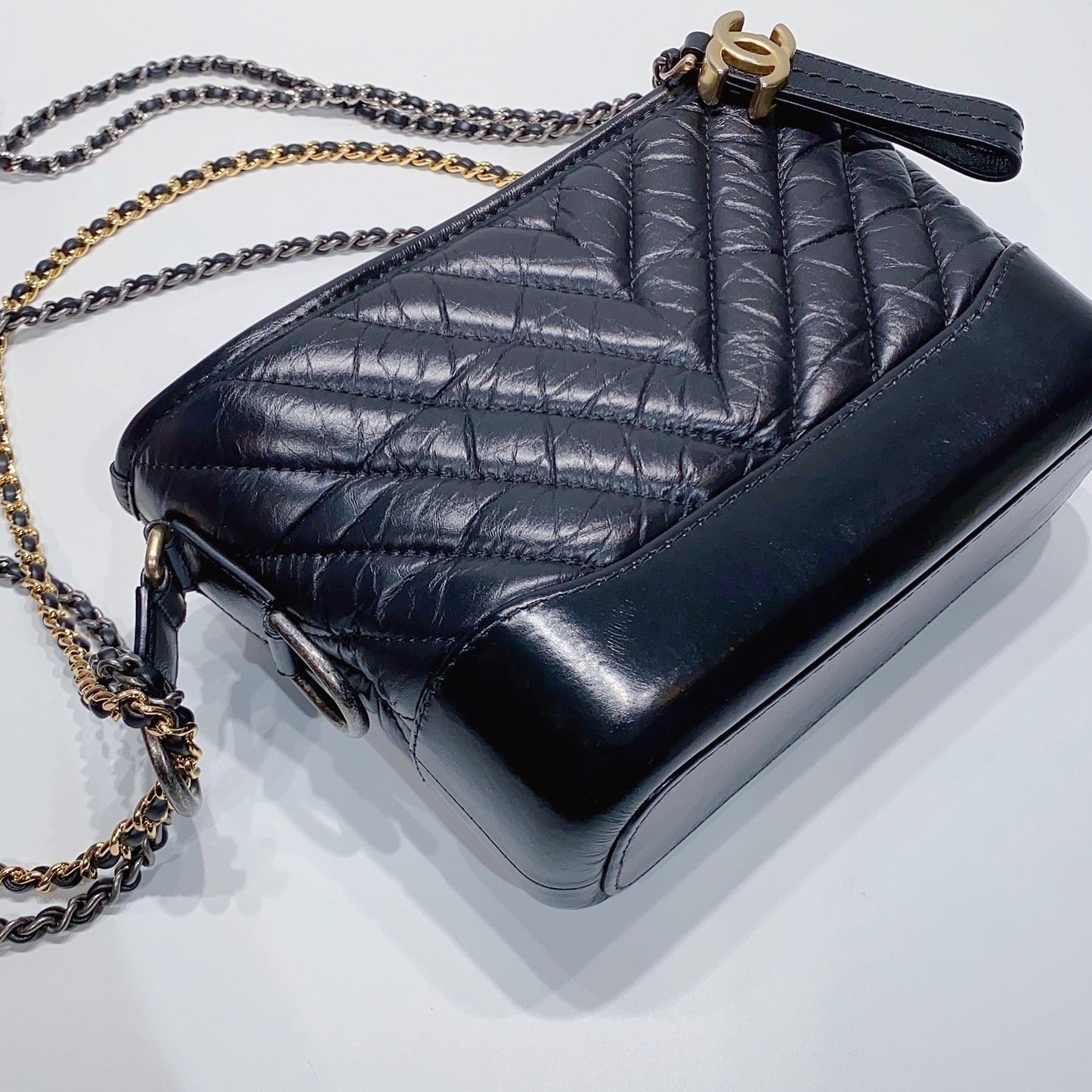 No.3777-Chanel Small Chevron Gabrielle Hobo Bag