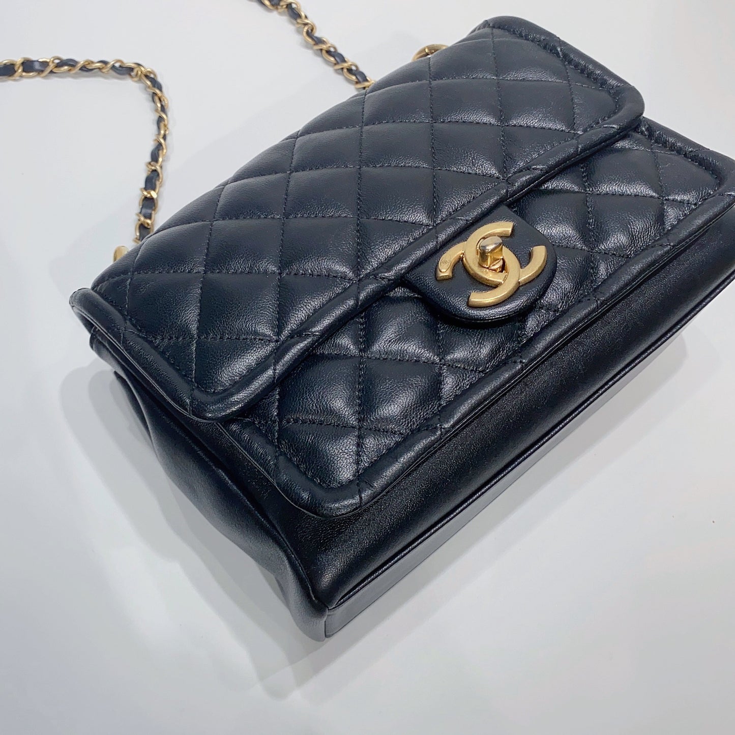 No.3799-Chanel Chain Leather Link In Flap Bag