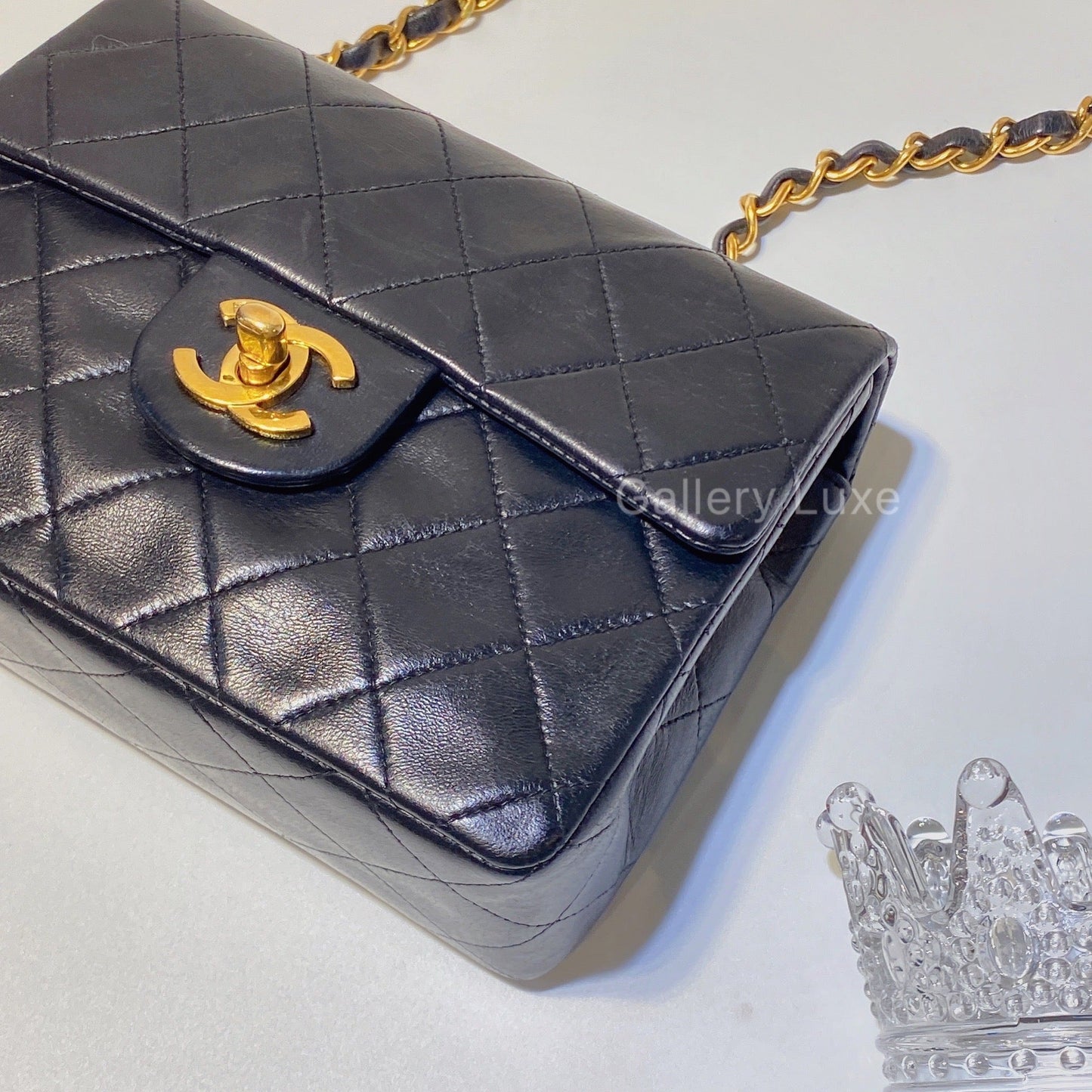 No.2638-Chanel Vintage Lambskin Classic Mini 17cm