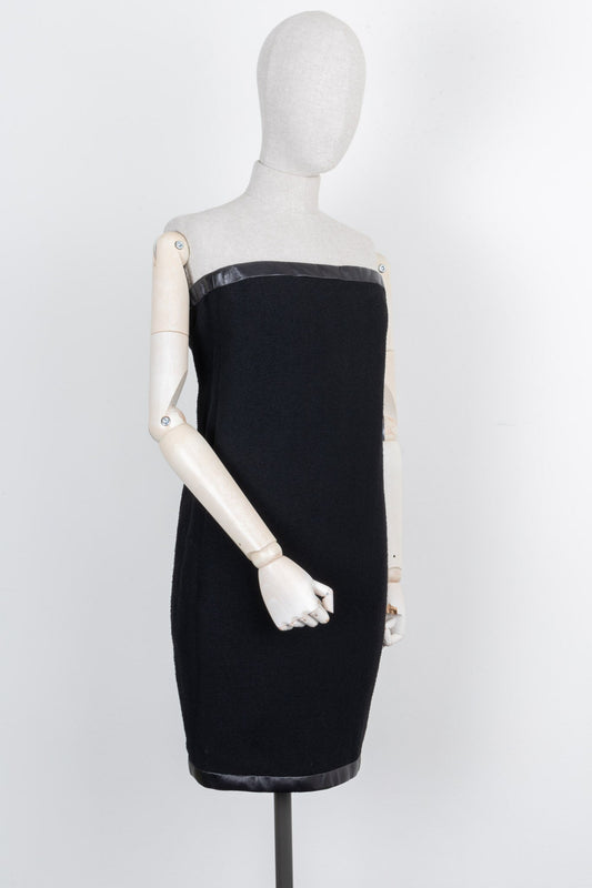 CHANEL Tube Dress Black Tweed