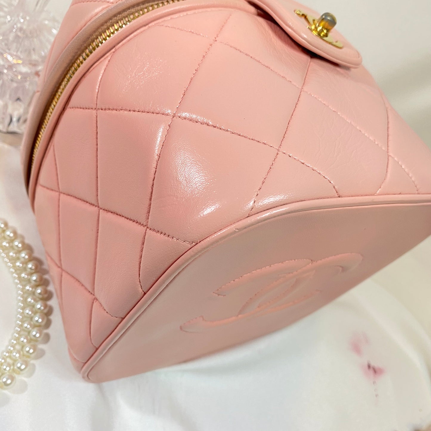 No.2188-Chanel Vintage Vanity Case Handle Bag