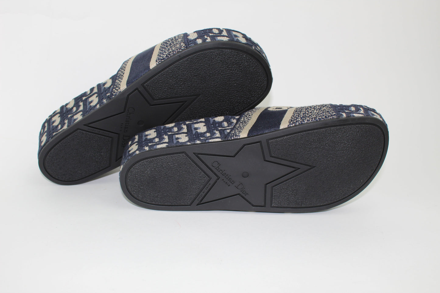 DIOR DWAY SLIDE IN EMBROIDERED COTTON