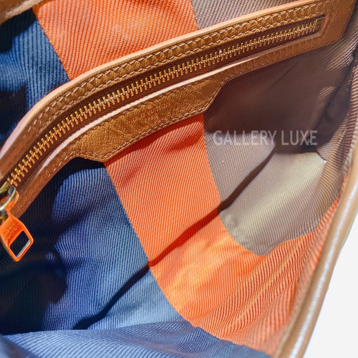 No.3008-Louis Vuitton Limited Edition Marine Monogram Blocks Pochette Plate Clutch Bag