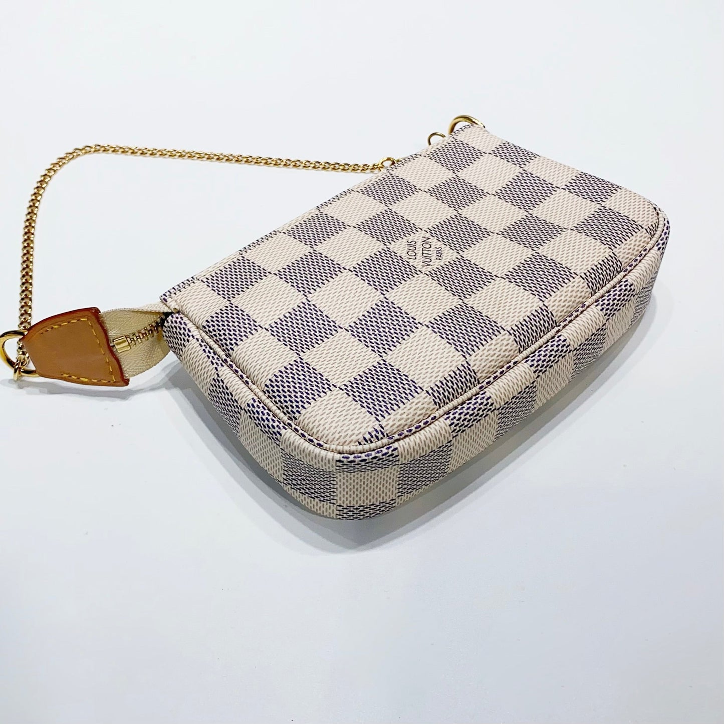 No.001558-4-Louis Vuitton Pochette Damier Azur Mini