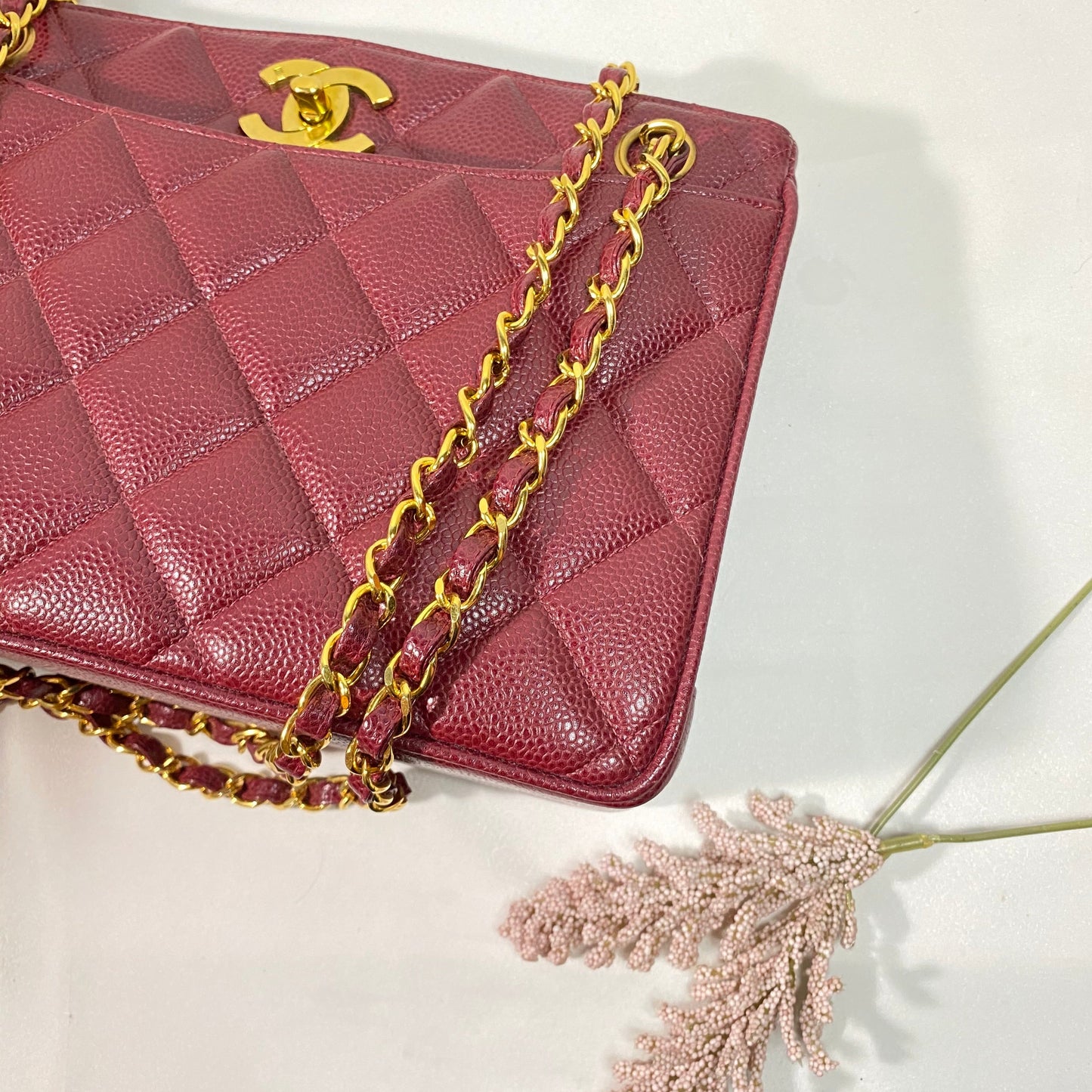 No.2269-Chanel Vintage Caviar TurnLock Shoulder Bag