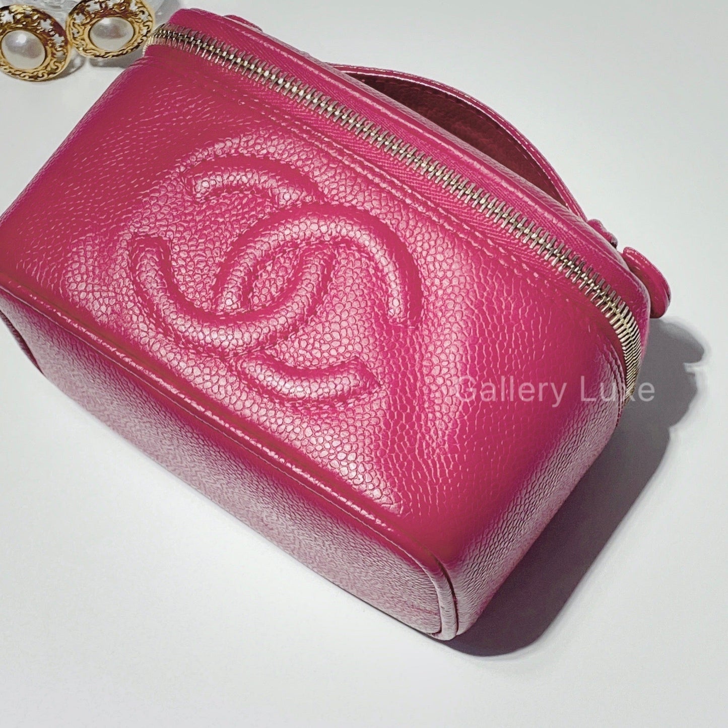 No.2462-Chanel Vintage Mini Caviar Vanity Box