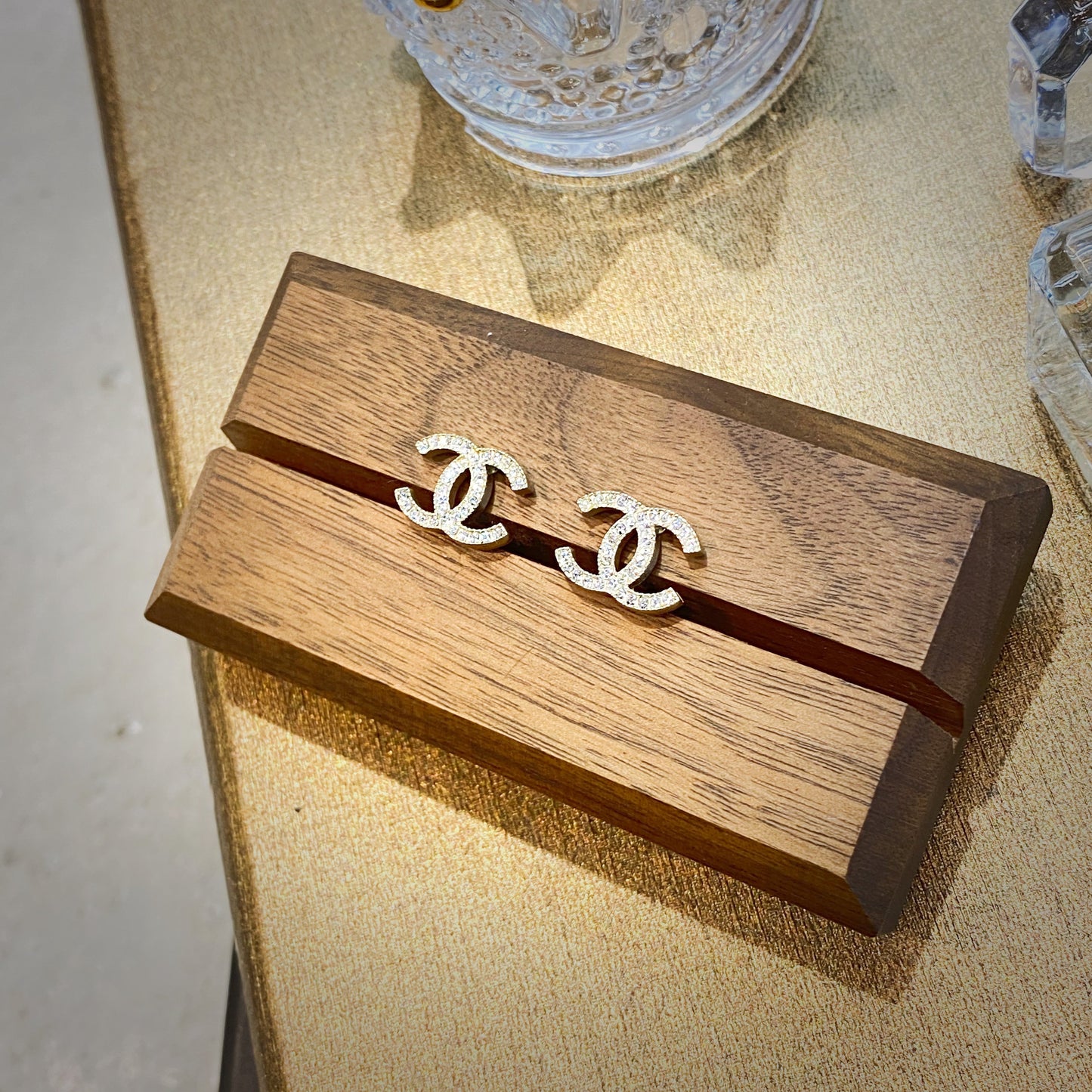 No.2257-Chanel Classic CC Crystal Earrings