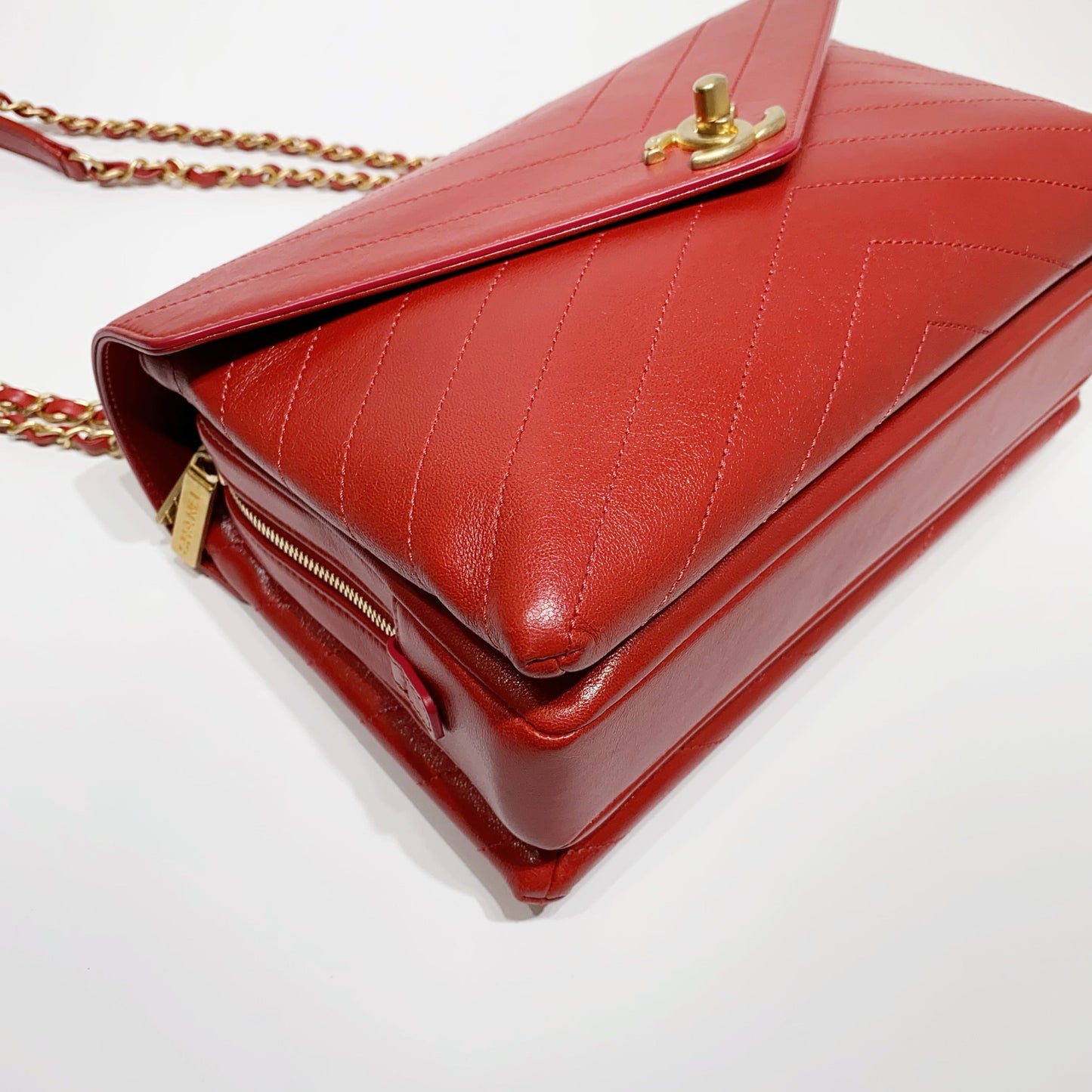 No. 001618-Chanel Chevron Envelope Flap Bag