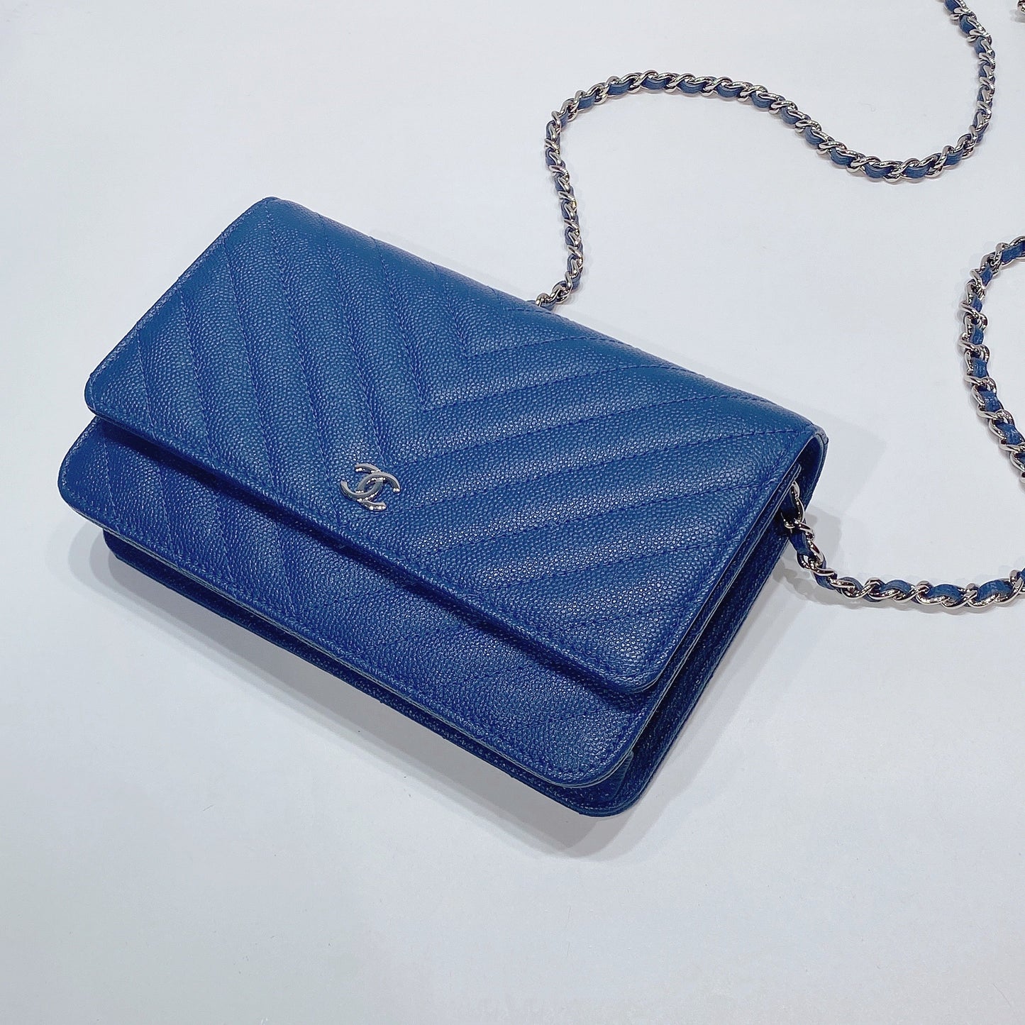 No.3615-Chanel Chevron Classic Wallet On Chain