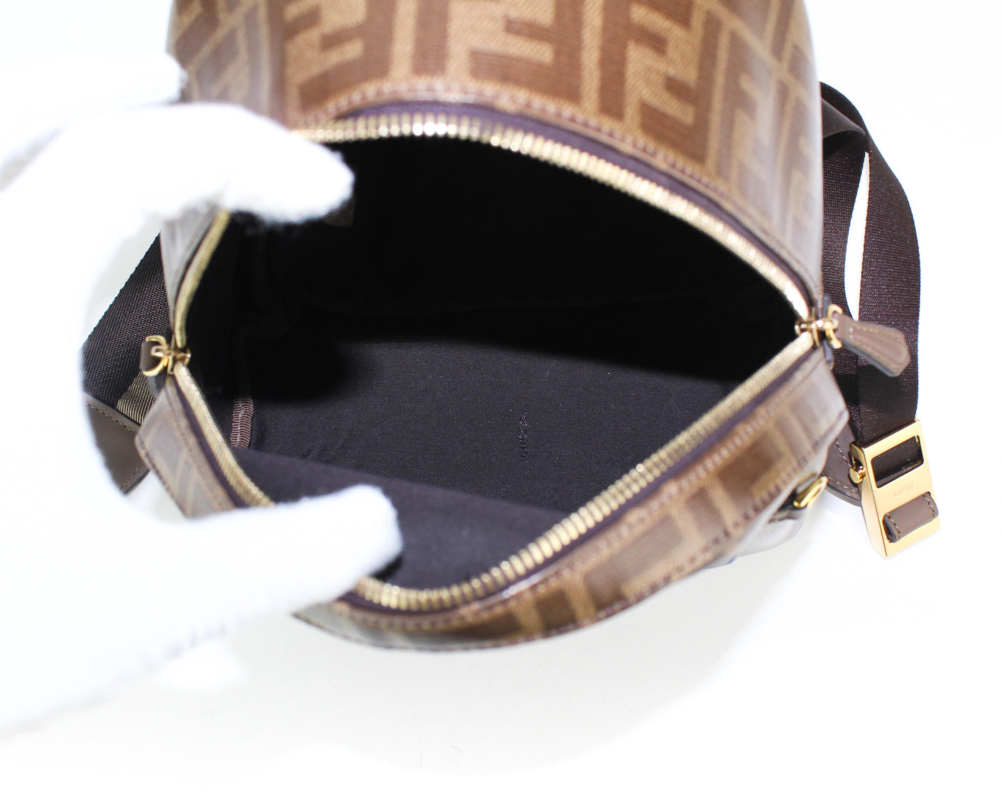 Fendi FF Glazed Fabric Mini Backpack
