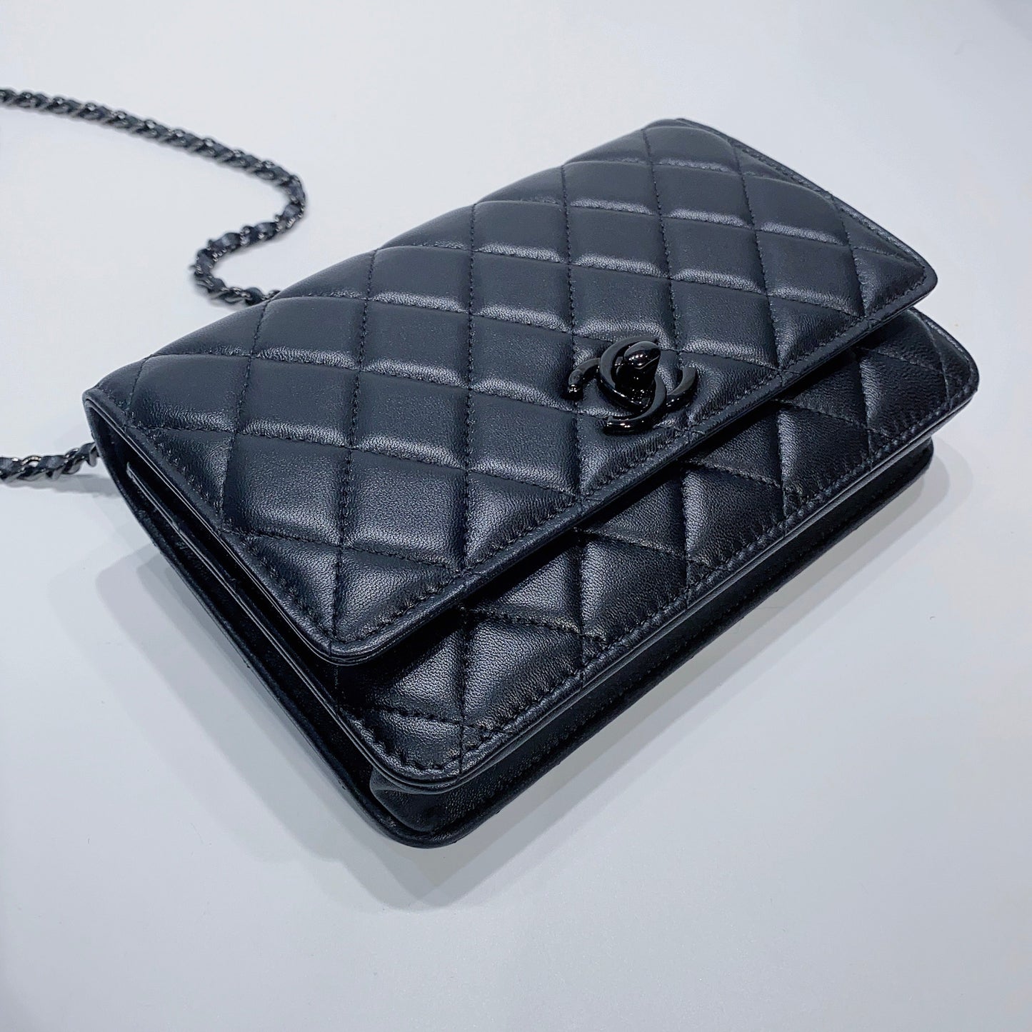 No.3891-Chanel So Black Trendy CC Wallet On Chain